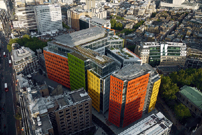 central st Giles, Renzo Piano, London